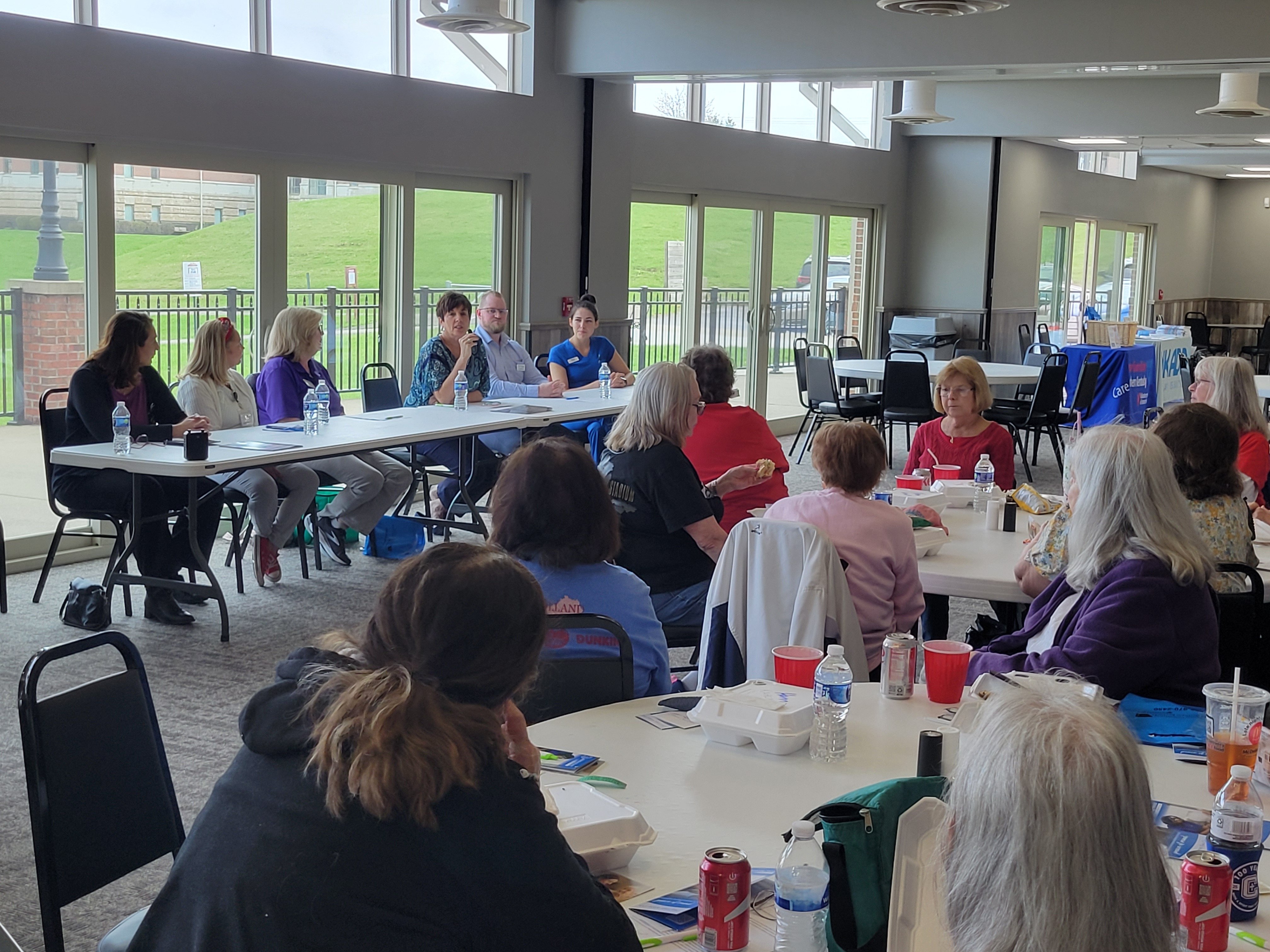 Photos from the first senior transition lunch and learn at the independence senior center